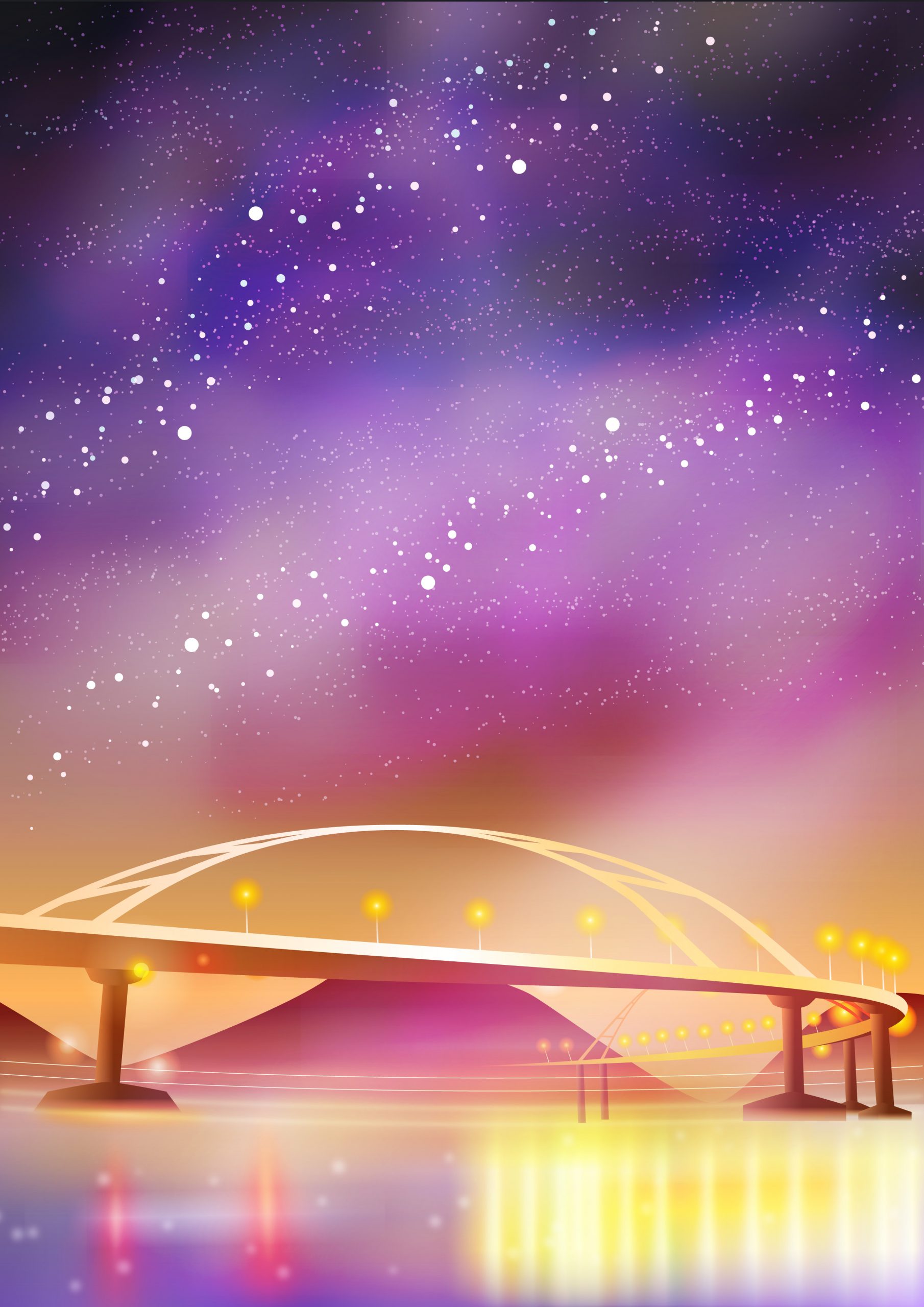 内海大橋と星空